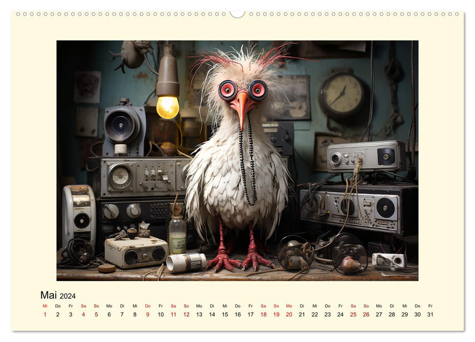 Verrückte Hühner (CALVENDO Wandkalender 2024)