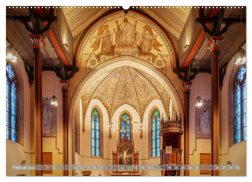 Bremer Kirchen von Innen (CALVENDO Premium Wandkalender 2024)