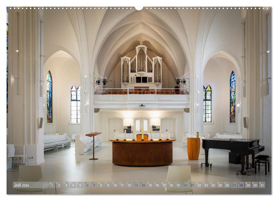 Églises de Brême vues de l'intérieur (Calendrier mural CALVENDO Premium 2024) 