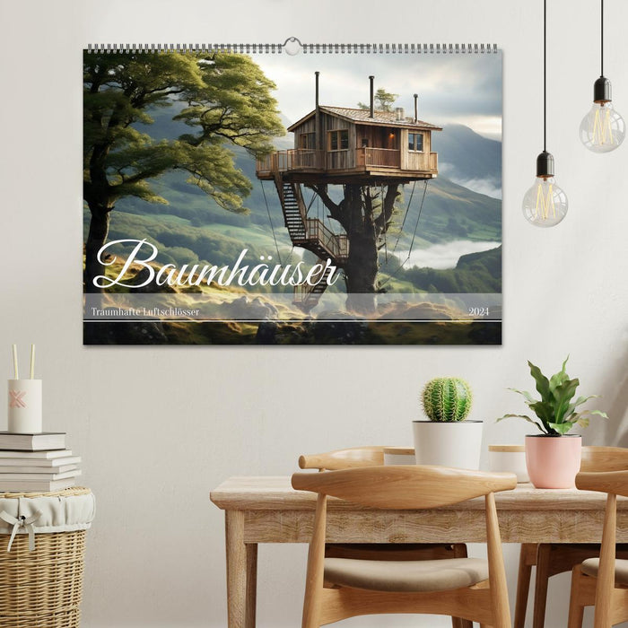 Baumhäuser - Traumhafte Luftschlösser (CALVENDO Wandkalender 2024)