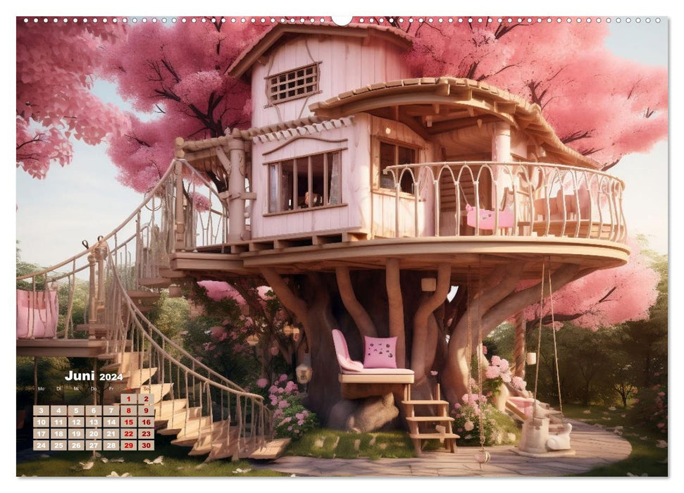 Baumhäuser - Traumhafte Luftschlösser (CALVENDO Wandkalender 2024)