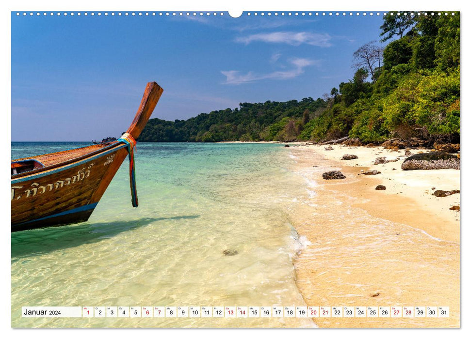 Thaïlande - îles de rêve dans la mer d'Andaman (calendrier mural CALVENDO 2024) 