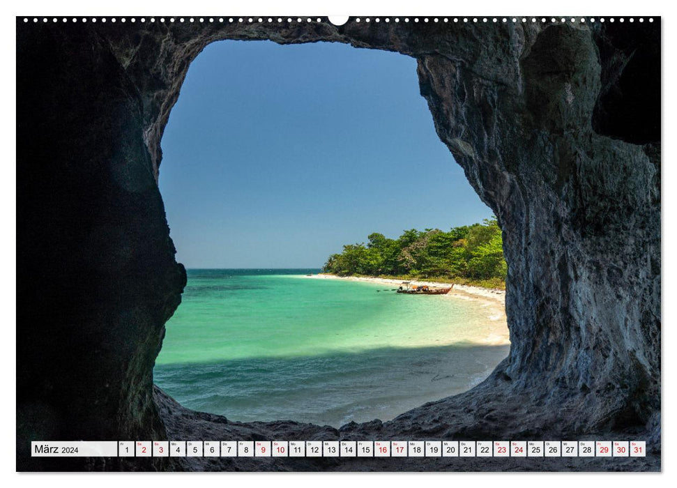 Thaïlande - îles de rêve dans la mer d'Andaman (calendrier mural CALVENDO 2024) 