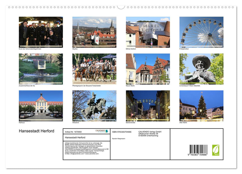 Hansestadt Herford (CALVENDO Premium Wandkalender 2024)