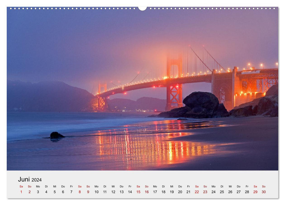 Kalifornien - Küsten und Wüsten, Städte und Berge (CALVENDO Premium Wandkalender 2024)