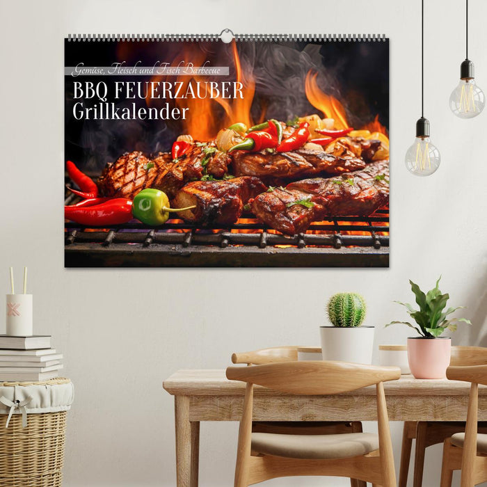 BBQ Feuerzauber - Grillkalender (CALVENDO Wandkalender 2024)