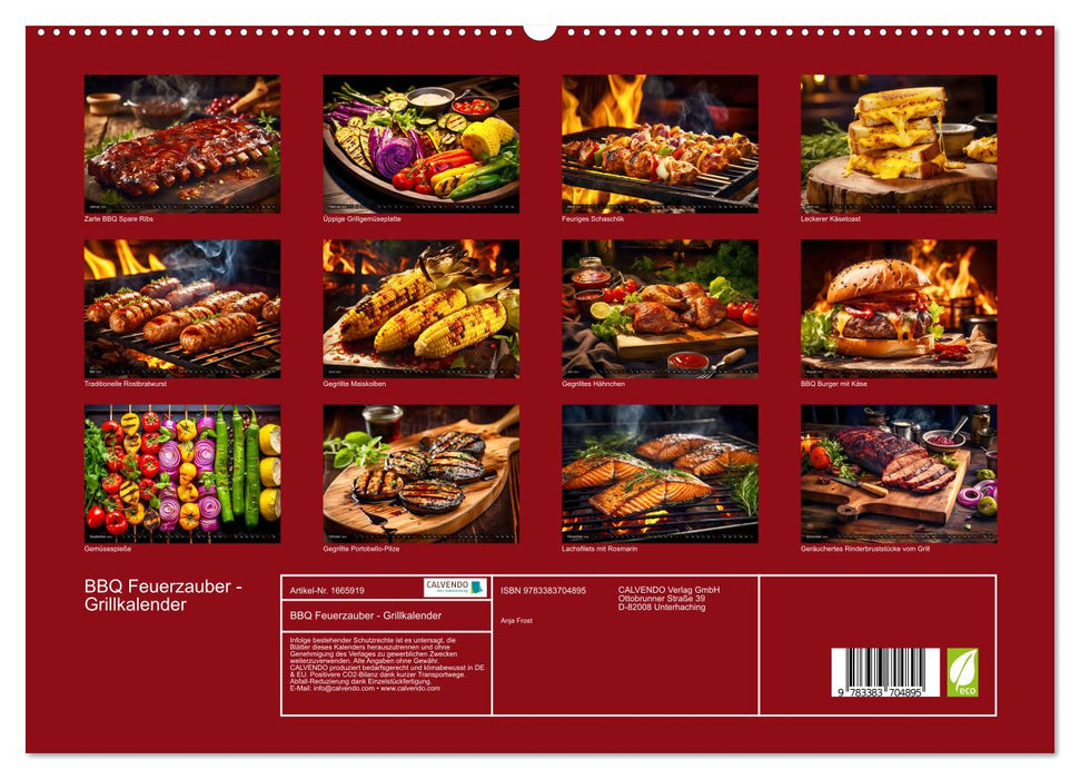 BBQ Feuerzauber - Grillkalender (CALVENDO Premium Wandkalender 2024)