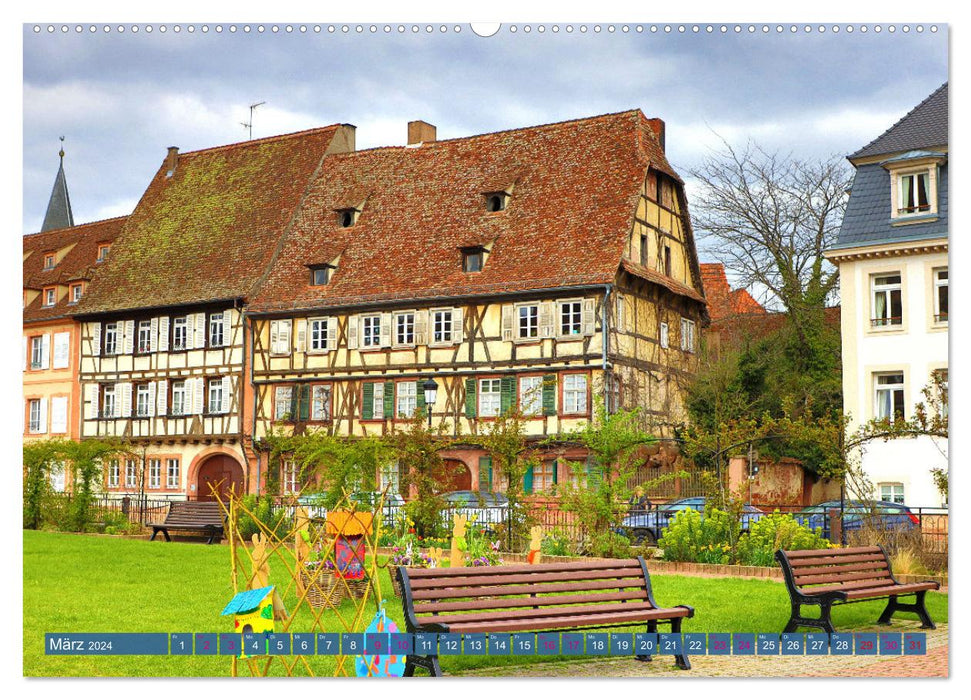 Bienvenue à Wissembourg. Spaziergang durch Weißenburg im Elsass (CALVENDO Premium Wandkalender 2024)
