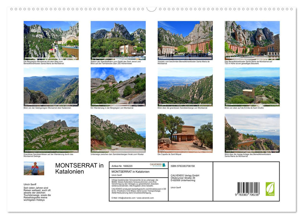 MONTSERRAT in Katalonien (CALVENDO Premium Wandkalender 2024)