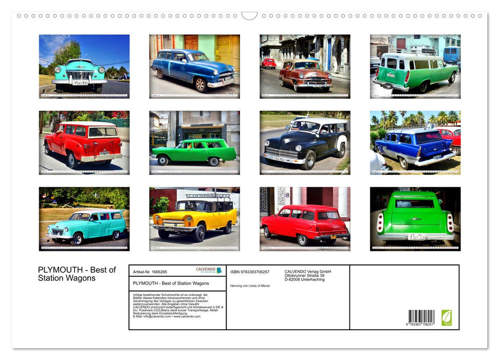 PLYMOUTH - Best of Station Wagons (CALVENDO Wandkalender 2024)