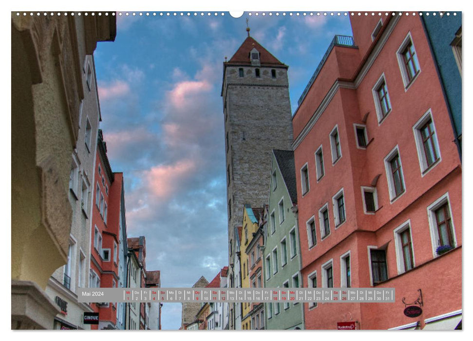 Regensburg Mittelalterliche Stadt mit Flair an der Donau (CALVENDO Wandkalender 2024)