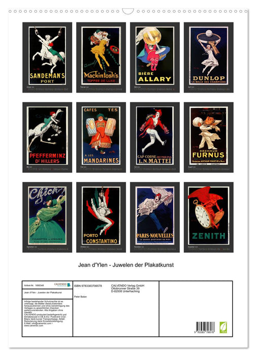 Jean d'Ylen - Juwelen der Plakatkunst (CALVENDO Wandkalender 2024)