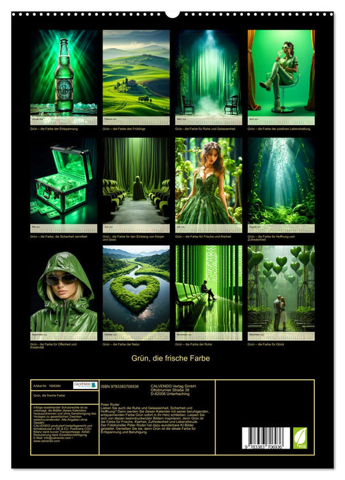 Grün, die frische Farbe (CALVENDO Premium Wandkalender 2024)