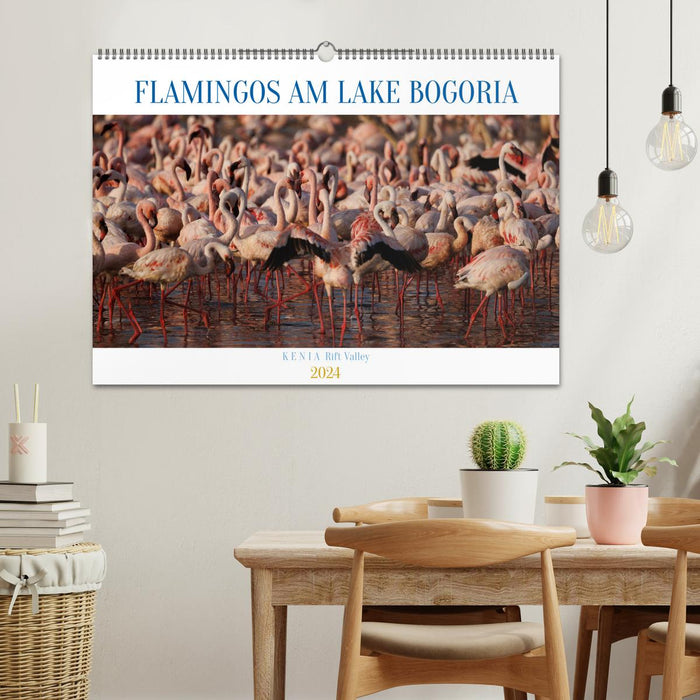 Flamingos am Lake Bogoria - Kenia (CALVENDO Wandkalender 2024)