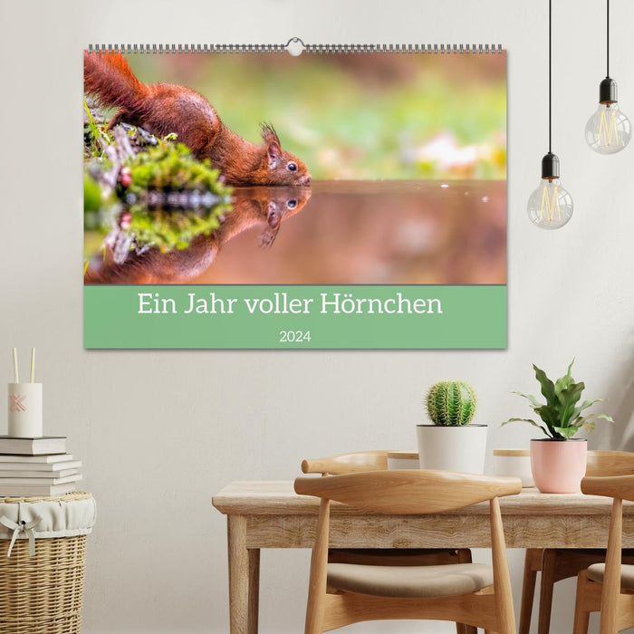 Ein Jahr voller Hörnchen (CALVENDO Wandkalender 2024)