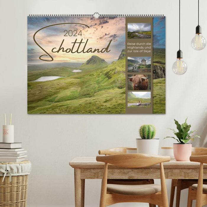 Schottland - Reise durch die Highlands und zur Isle of Skye (CALVENDO Wandkalender 2024)