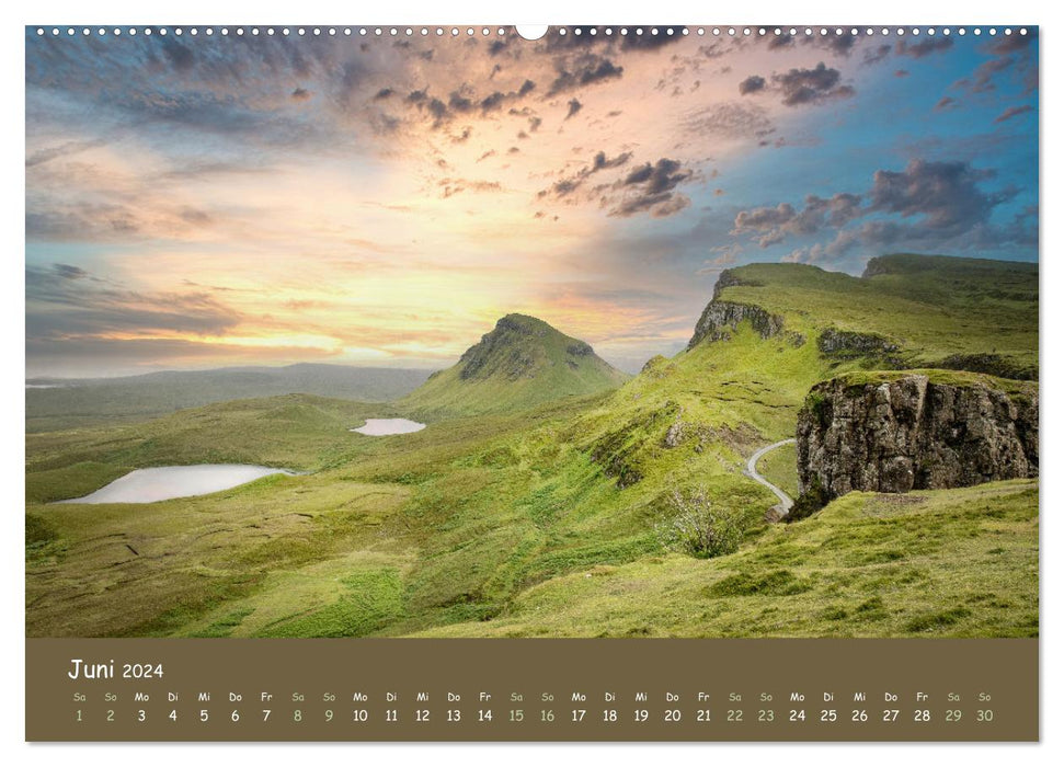 Schottland - Reise durch die Highlands und zur Isle of Skye (CALVENDO Premium Wandkalender 2024)