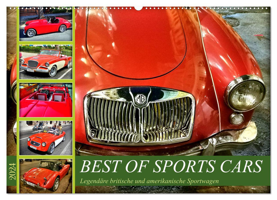 Best of Sports Cars - Legendäre britische und amerikanische Sportwagen (CALVENDO Wandkalender 2024)