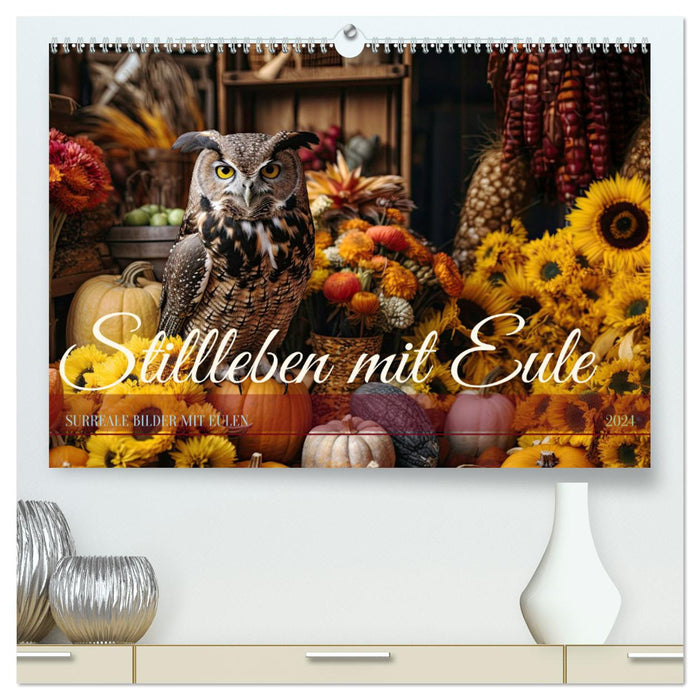 Stillleben mit Eule (CALVENDO Premium Wandkalender 2024)