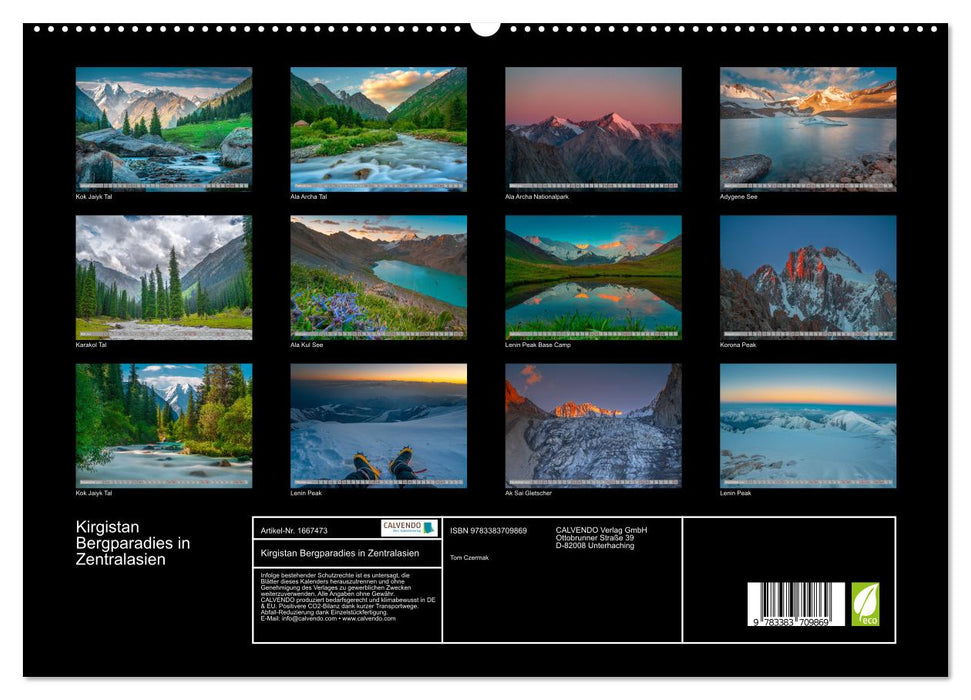 Kirgistan Bergparadies in Zentralasien (CALVENDO Premium Wandkalender 2024)