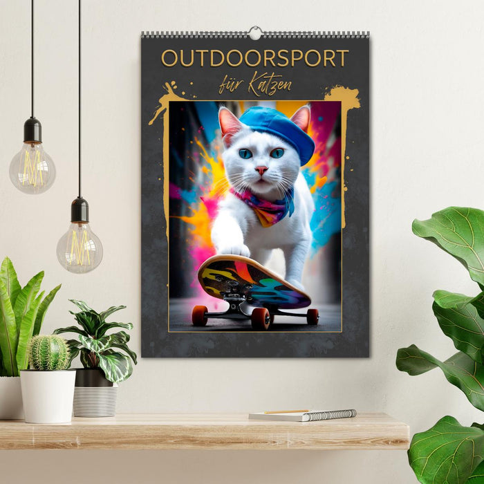 Outdoorsport für Katzen (CALVENDO Wandkalender 2024)