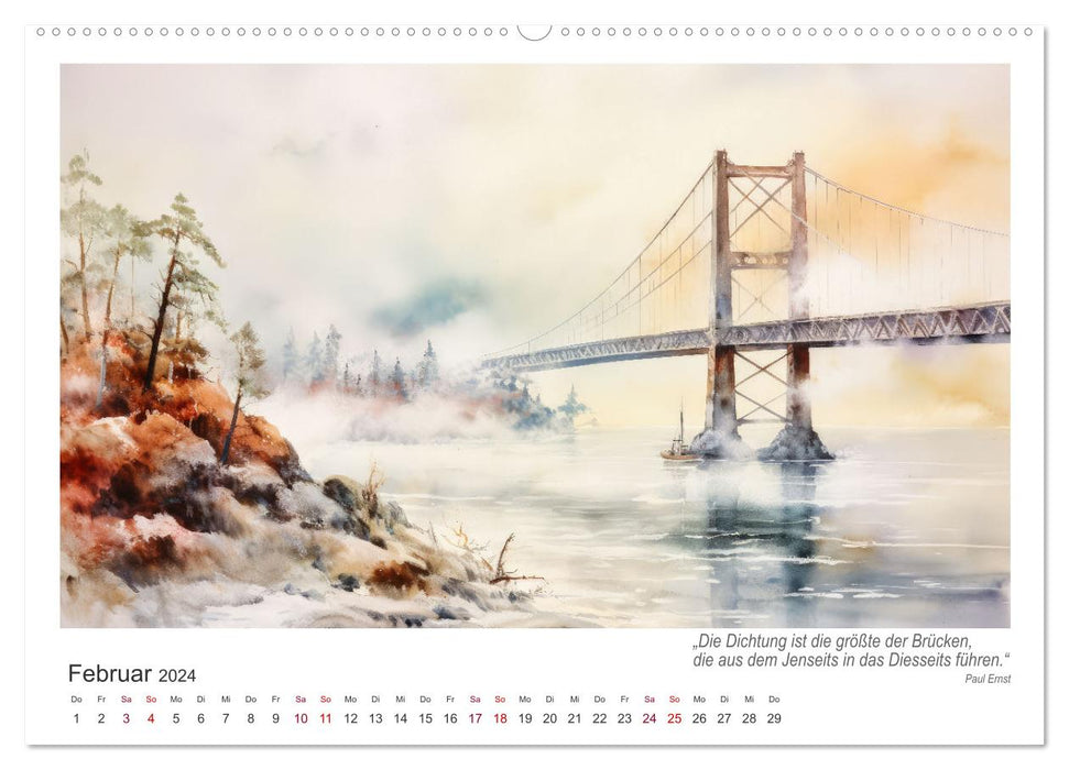 Brückenromantik (CALVENDO Premium Wandkalender 2024)