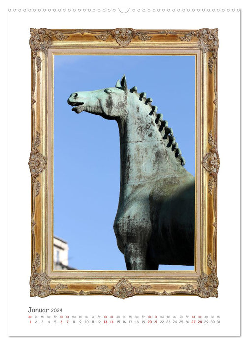 Pferde sind Kunst - vertikal (CALVENDO Wandkalender 2024)