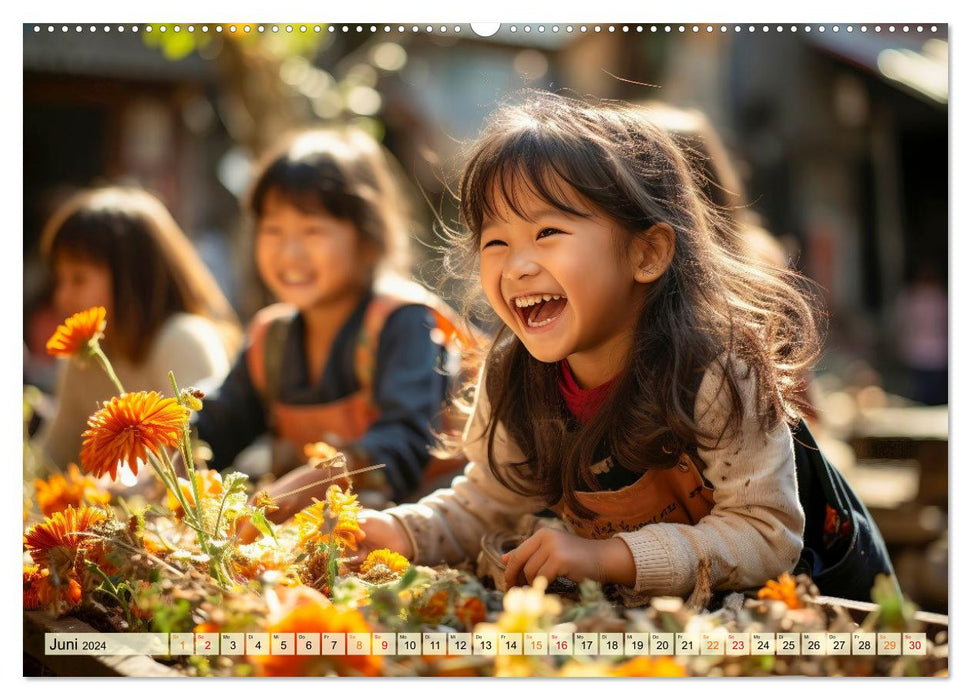 Kinder Lachen (CALVENDO Wandkalender 2024)