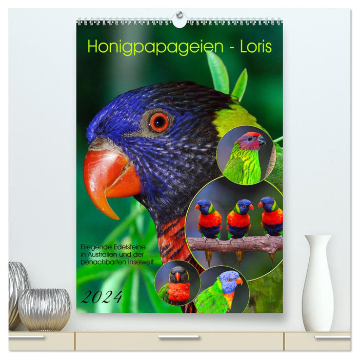 Honigpapageien - Loris (CALVENDO Premium Wandkalender 2024)