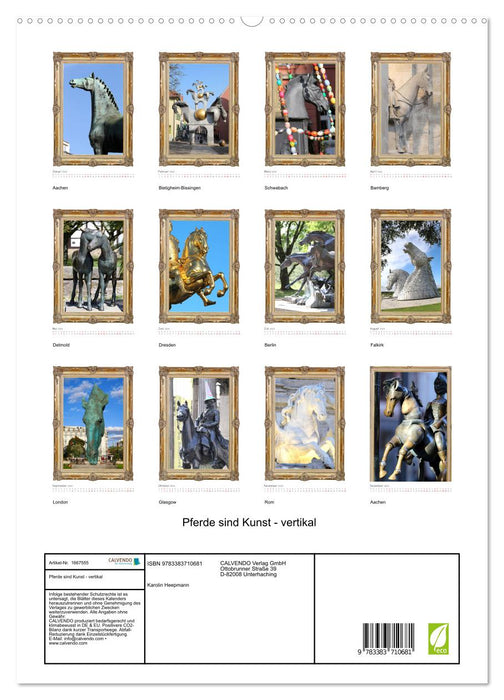 Pferde sind Kunst - vertikal (CALVENDO Premium Wandkalender 2024)
