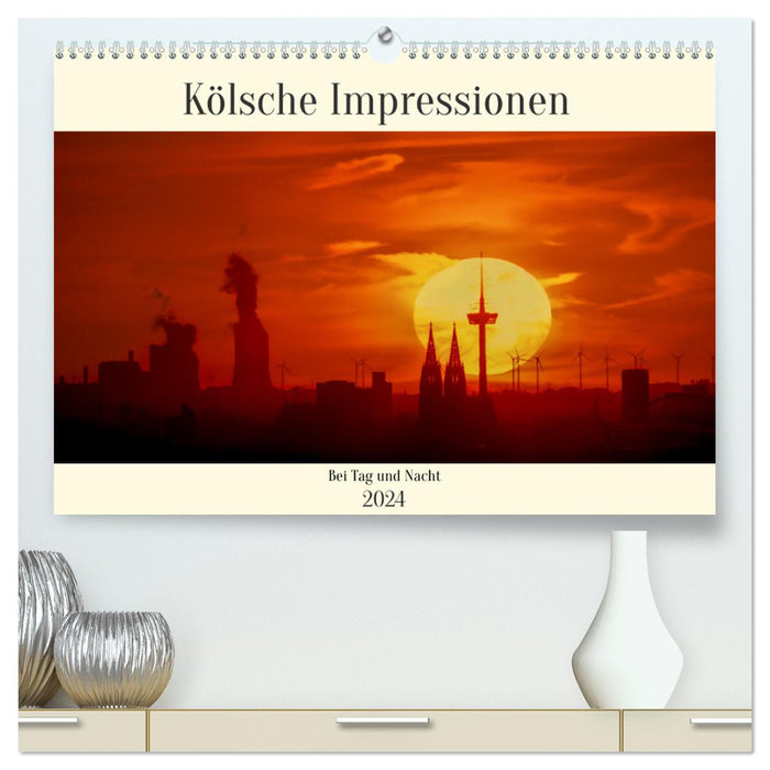 Kölsche Impressionen bei Tag und Nacht (CALVENDO Premium Wandkalender 2024)