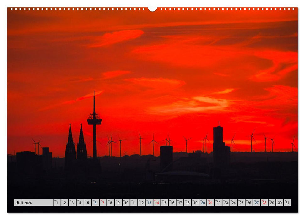 Impressions de Cologne de jour comme de nuit (Calendrier mural CALVENDO Premium 2024) 