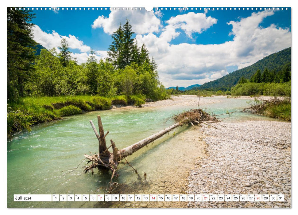 Un été dans les Alpes bavaroises (Calendrier mural CALVENDO Premium 2024) 
