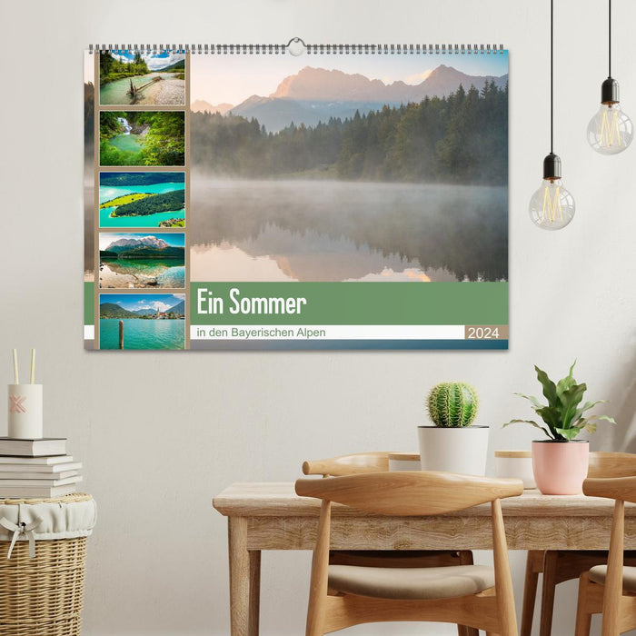 Ein Sommer in den Bayerischen Alpen (CALVENDO Wandkalender 2024)
