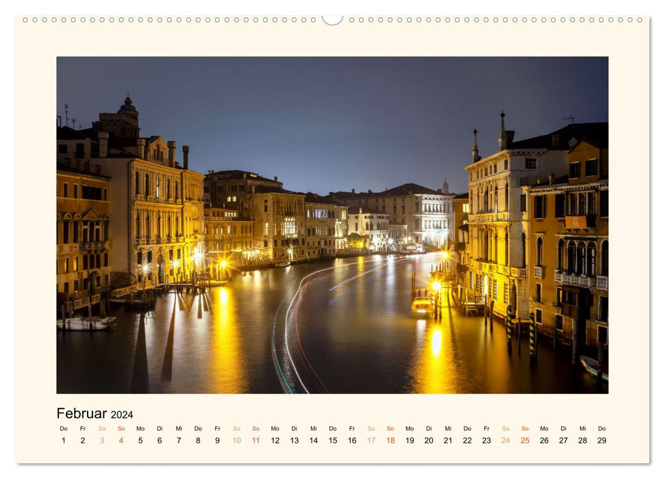 Venedig - Magie bei Nacht (CALVENDO Wandkalender 2024)