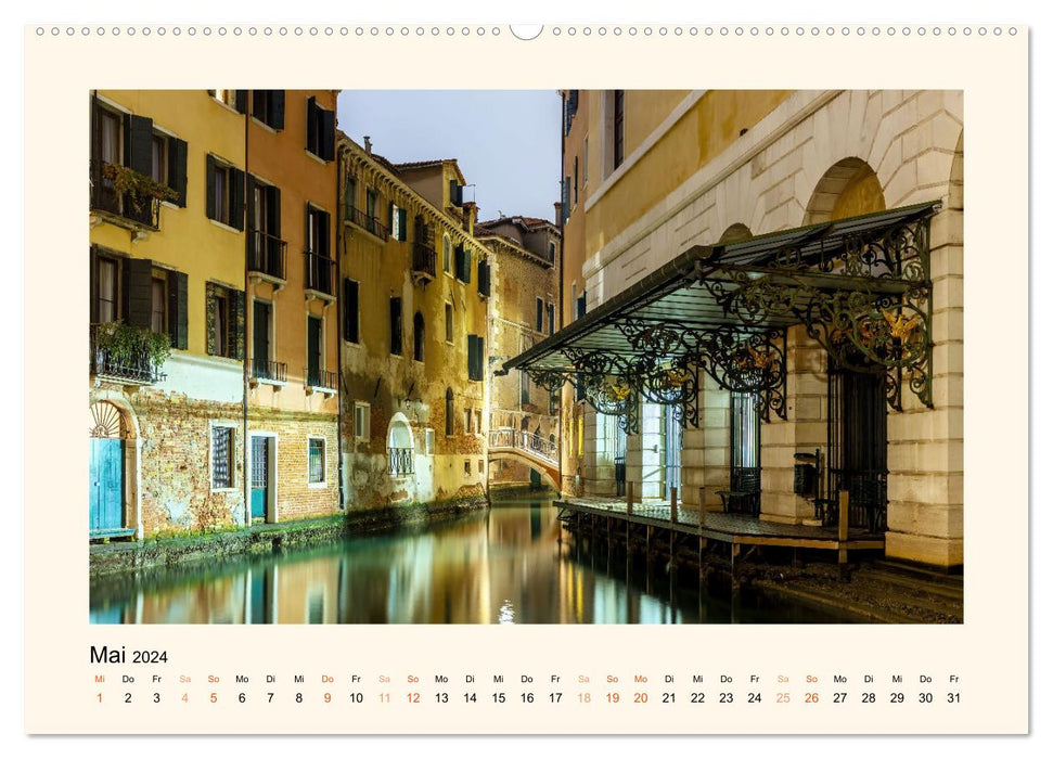 Venedig - Magie bei Nacht (CALVENDO Premium Wandkalender 2024)