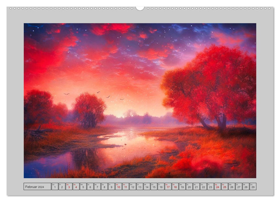 Rêves en rouge (Calvendo Premium Calendrier mural 2024) 