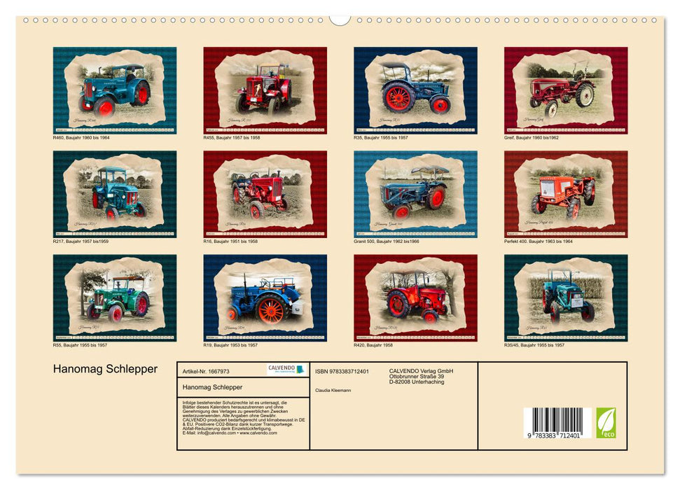 Hanomag Schlepper (CALVENDO Premium Wandkalender 2024)