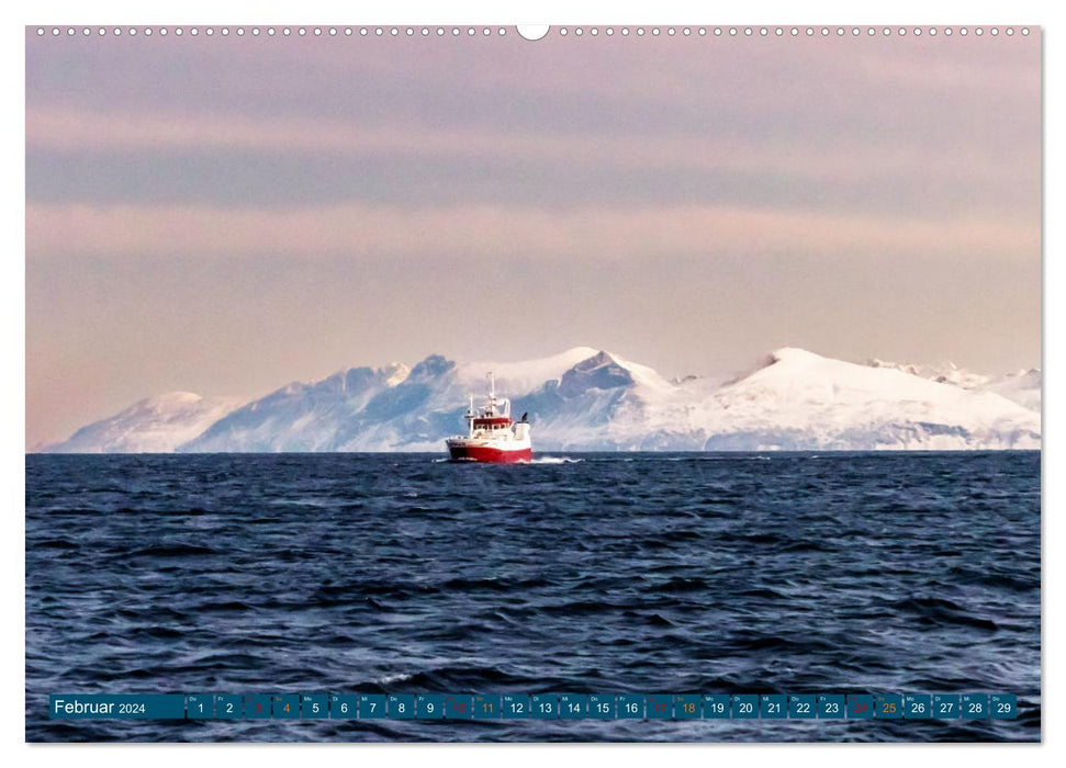 De Tromsö à Sommaroy – L'hiver en Norvège (Calvendo Premium Wall Calendar 2024) 