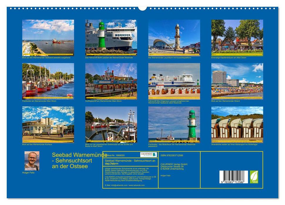 Seebad Warnemünde - Sehnsuchtsort an der Ostsee (CALVENDO Premium Wandkalender 2024)