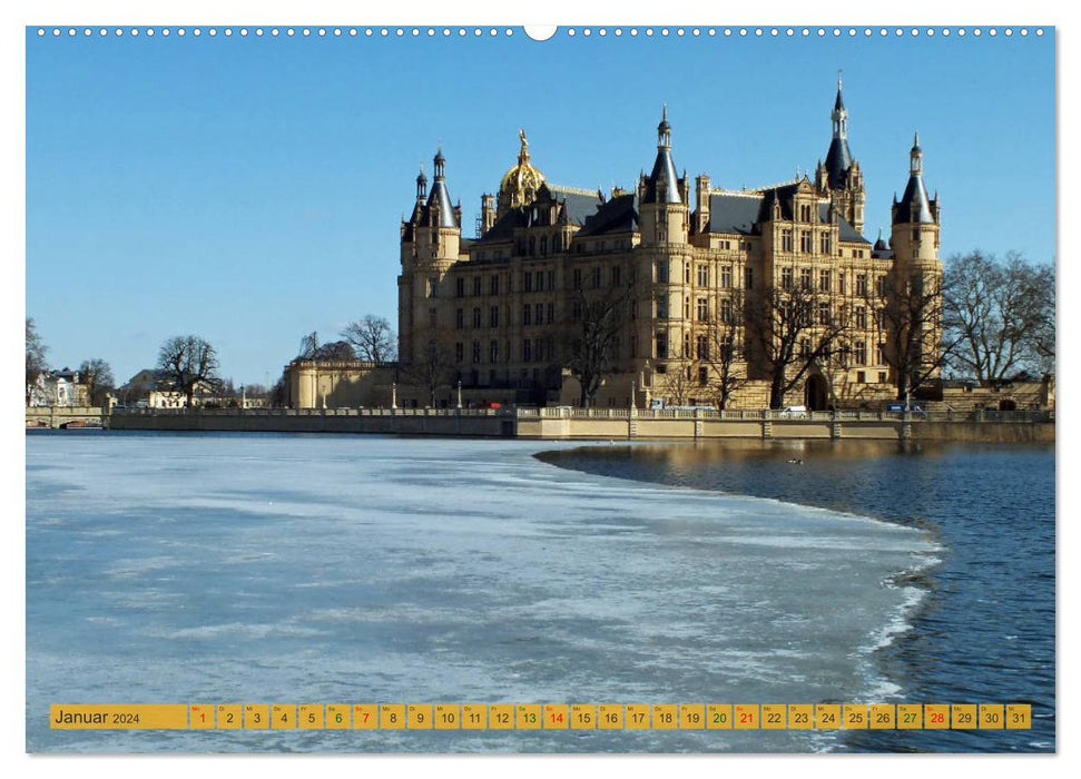 Schloss Impressionen - Residenz- und Landeshauptstadt Schwerin (CALVENDO Premium Wandkalender 2024)