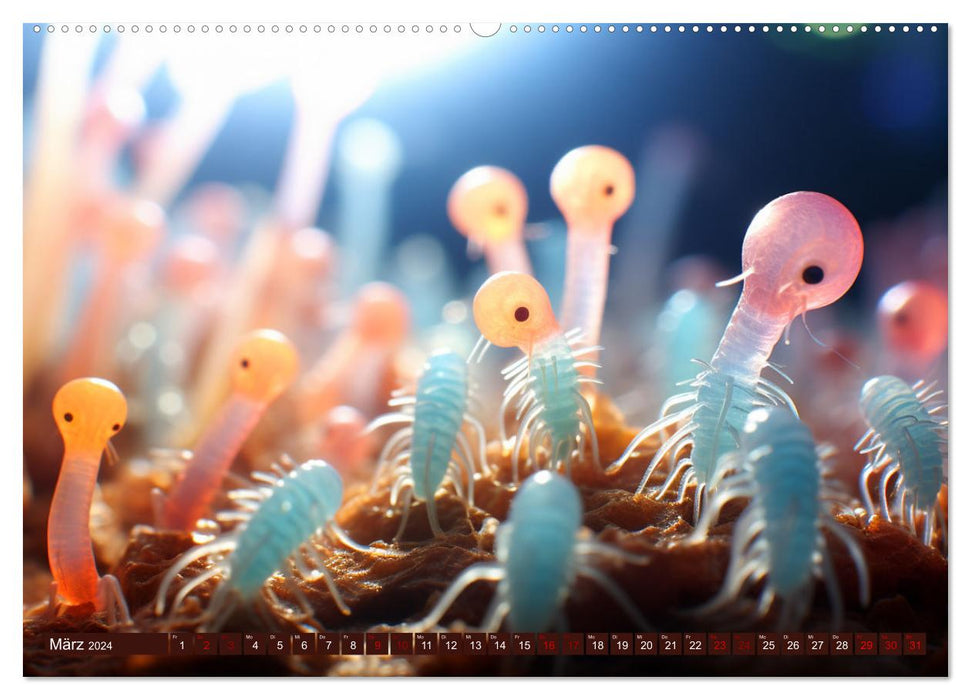 Mikroskopisch niedlich (CALVENDO Wandkalender 2024)