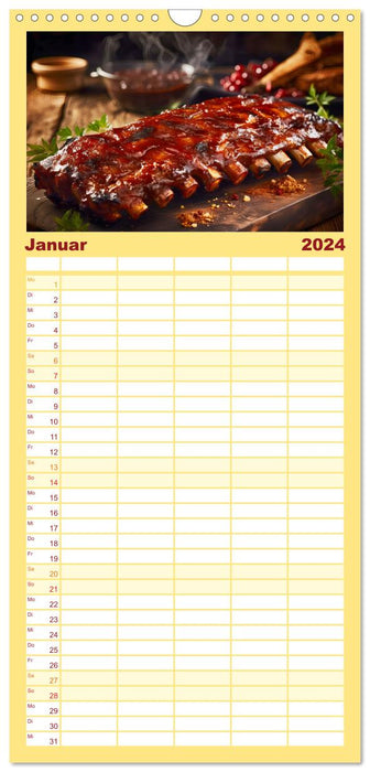 BBQ Feuerzauber - Grillkalender (CALVENDO Familienplaner 2024)