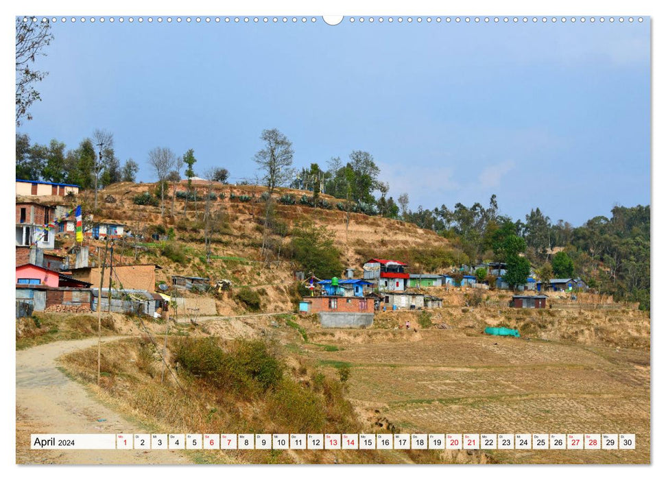 Dans la vallée de Katmandou (Calvendo Premium Wall Calendar 2024) 
