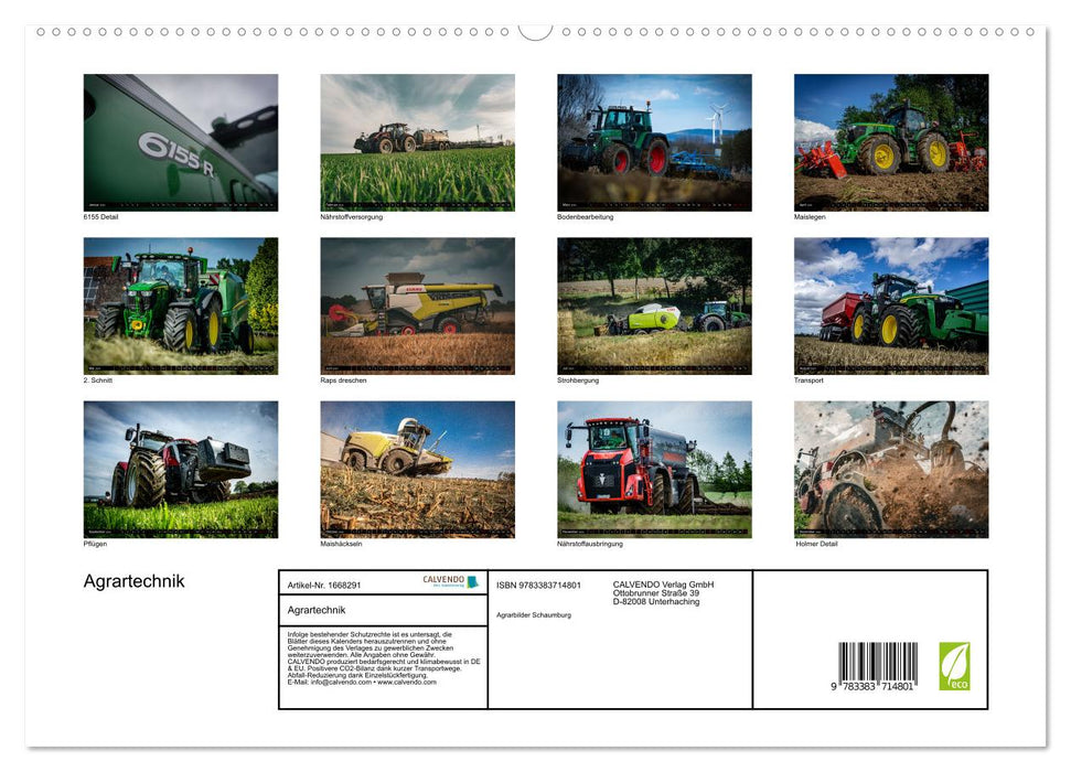 Agrartechnik (CALVENDO Premium Wandkalender 2024)