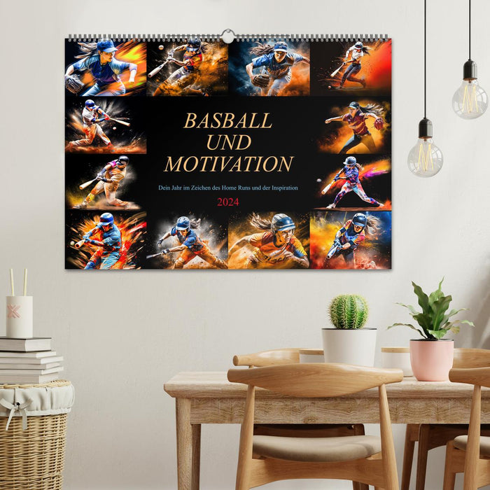 Basball und Motivation (CALVENDO Wandkalender 2024)