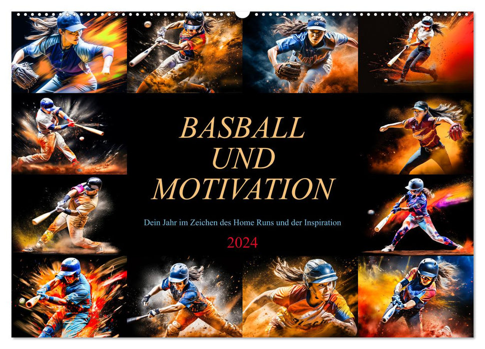 Baseball und Motivation (CALVENDO Wandkalender 2024)