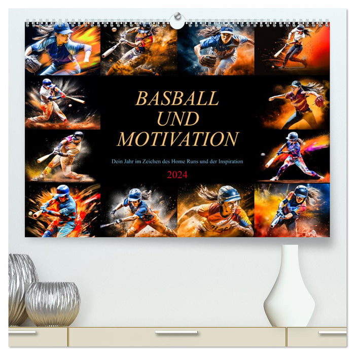 Baseball und Motivation (CALVENDO Premium Wandkalender 2024)