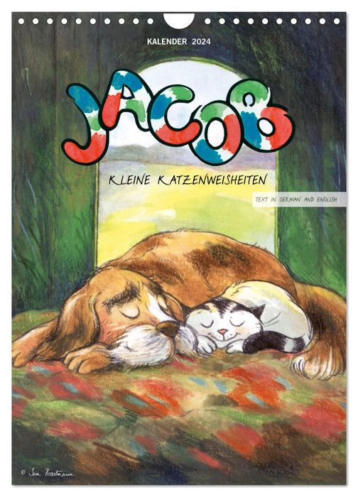 Kater Jacob: kleine Katzenweisheiten (CALVENDO Wandkalender 2024)