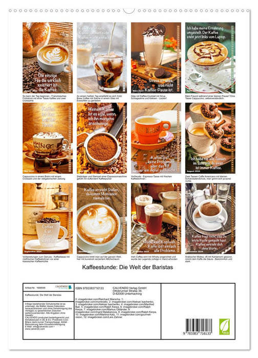 Kaffeestunde: Die Welt der Baristas (CALVENDO Premium Wandkalender 2024)